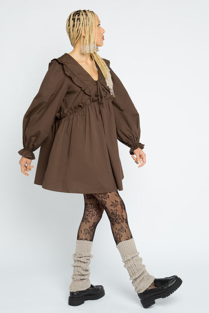 Fern Volume Sleeve Smock Dress