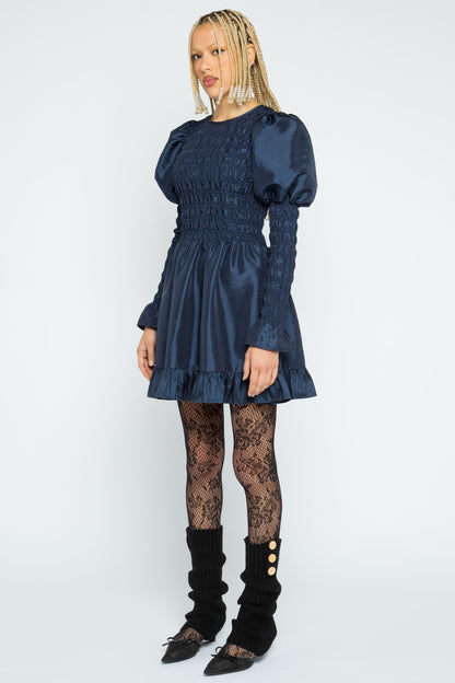 Thorn Shirred Mini Dress