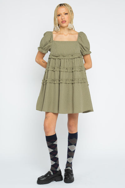Pine Tiered Smock Dress – Daisy Street