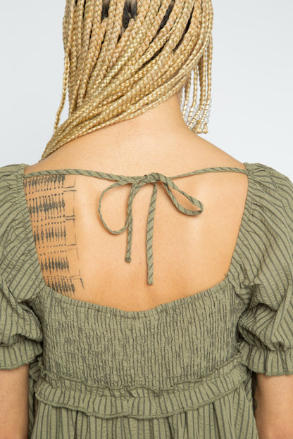 Pine Tiered Smock Dress