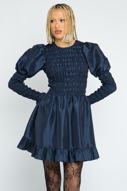 Thorn Shirred Mini Dress