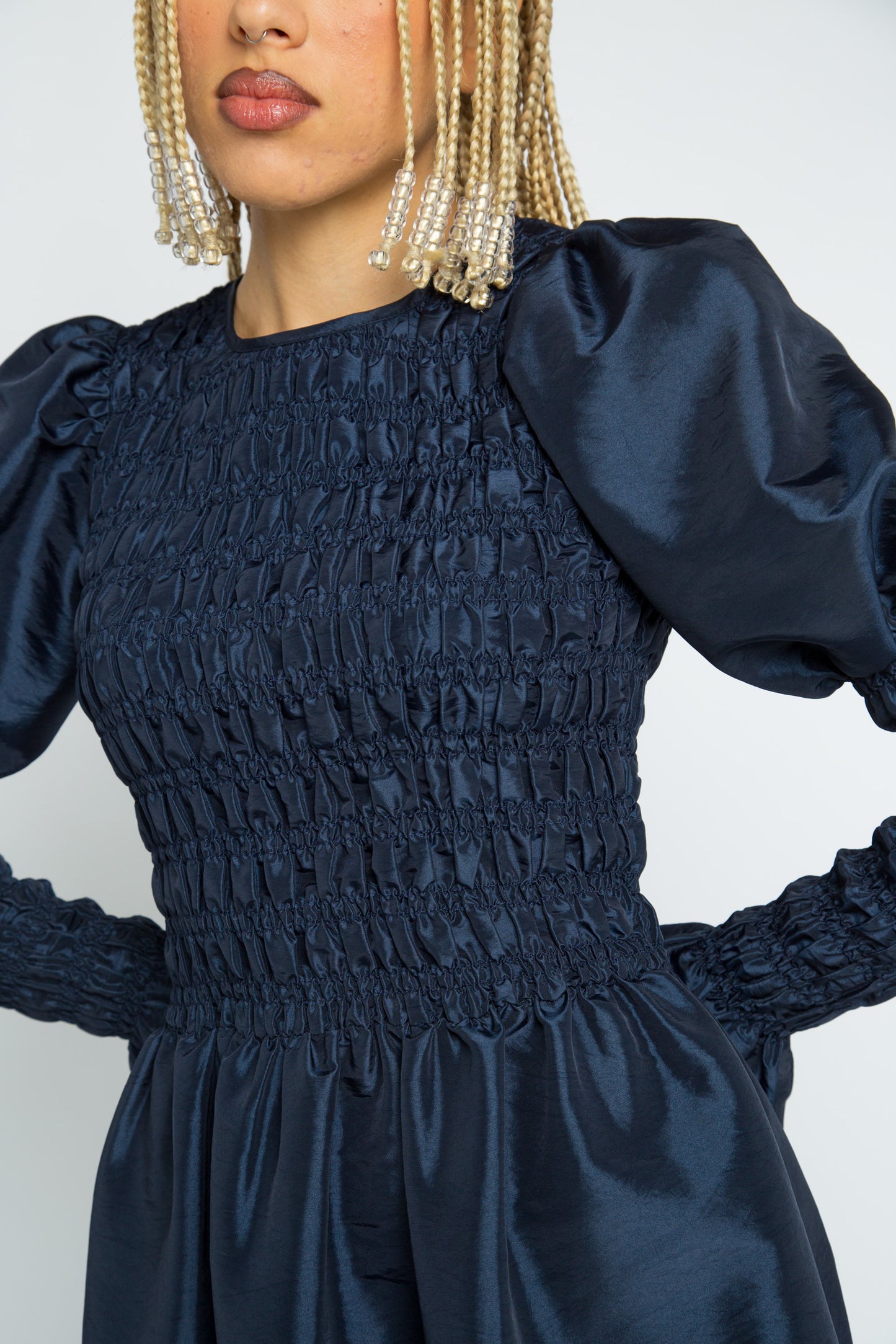 Thorn Shirred Mini Dress