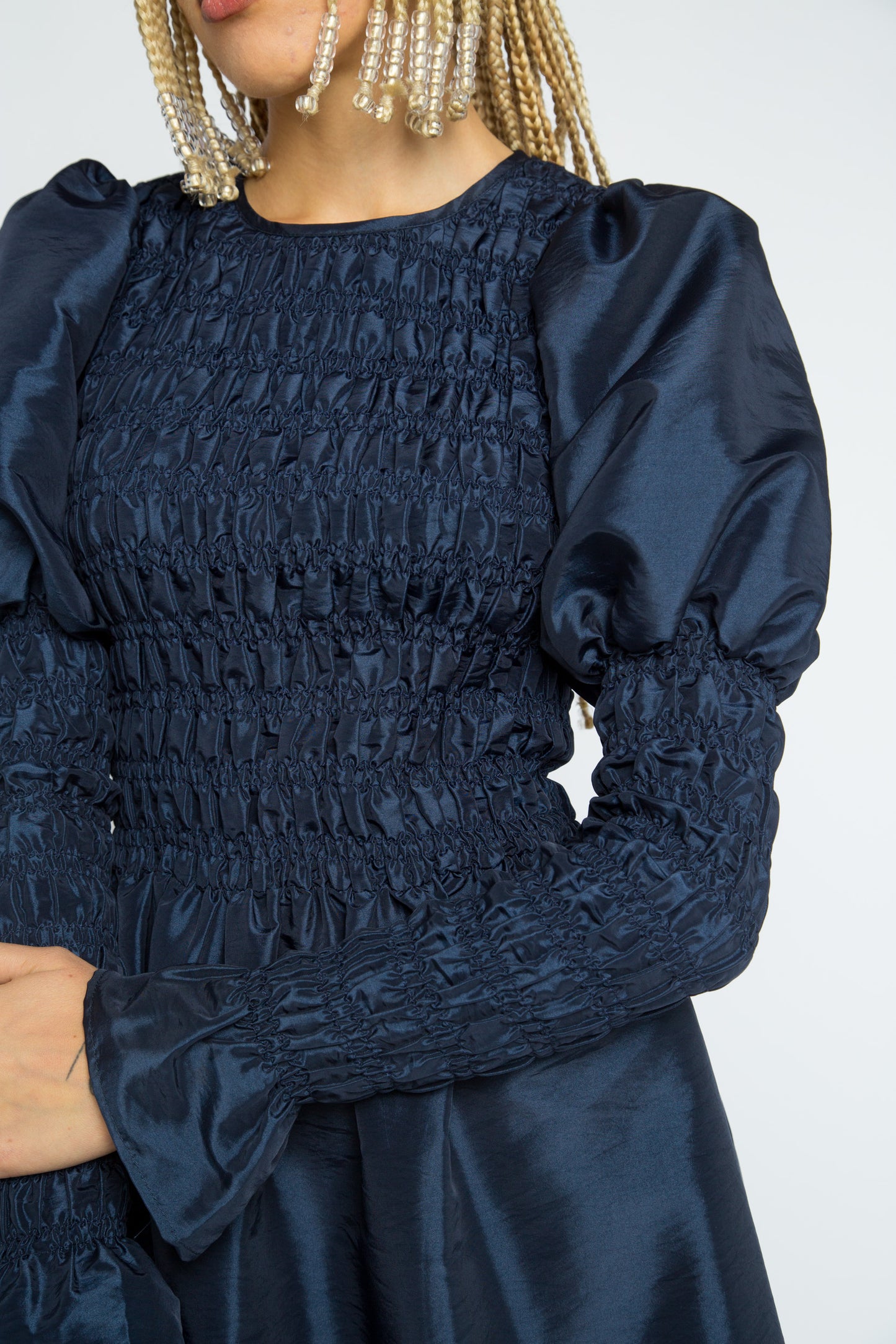 Thorn Shirred Mini Dress