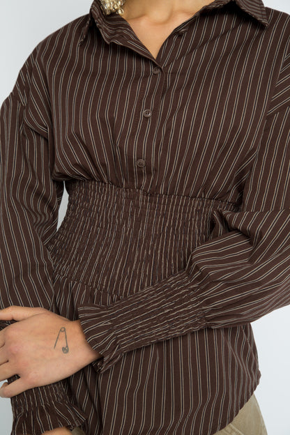 Dash Shirred Waist Shirt