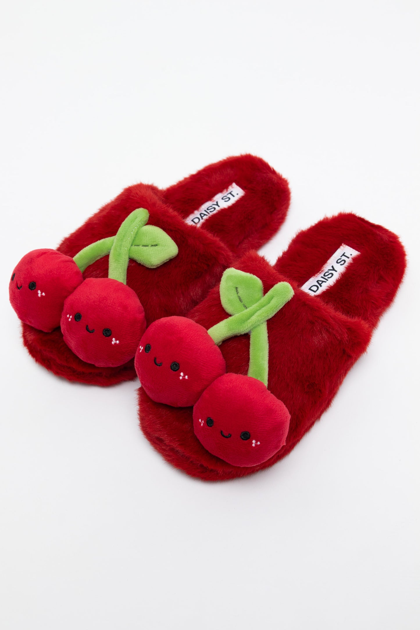 Cherry Fluffy Slippers
