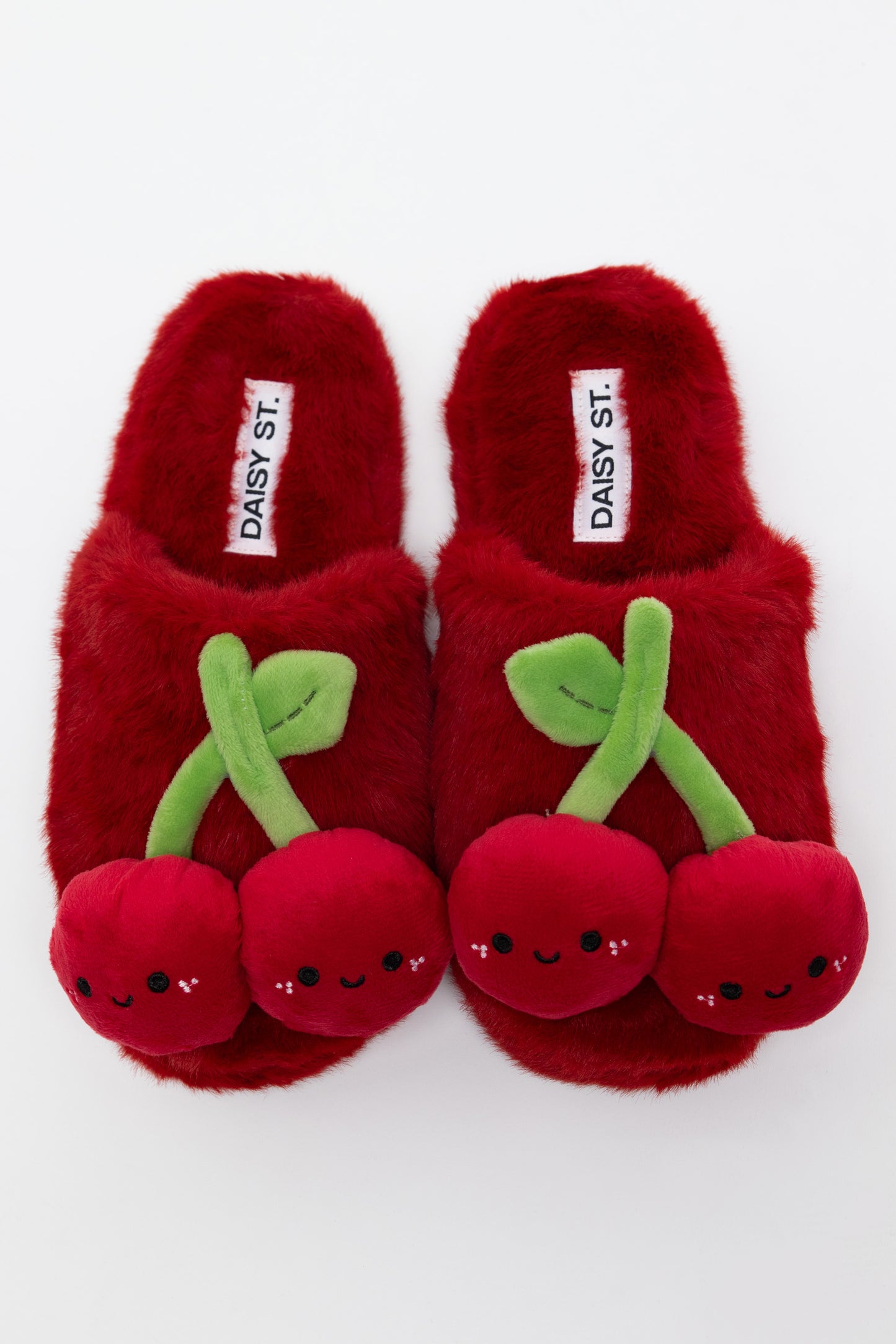 Cherry Fluffy Slippers