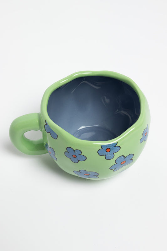 Flower Printed Wobbly Mug