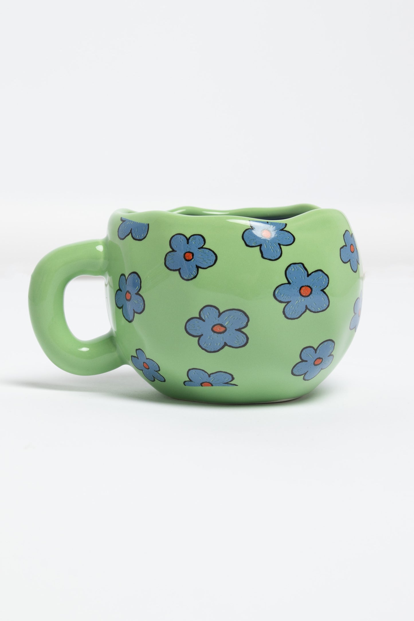 Flower Printed Wobbly Mug