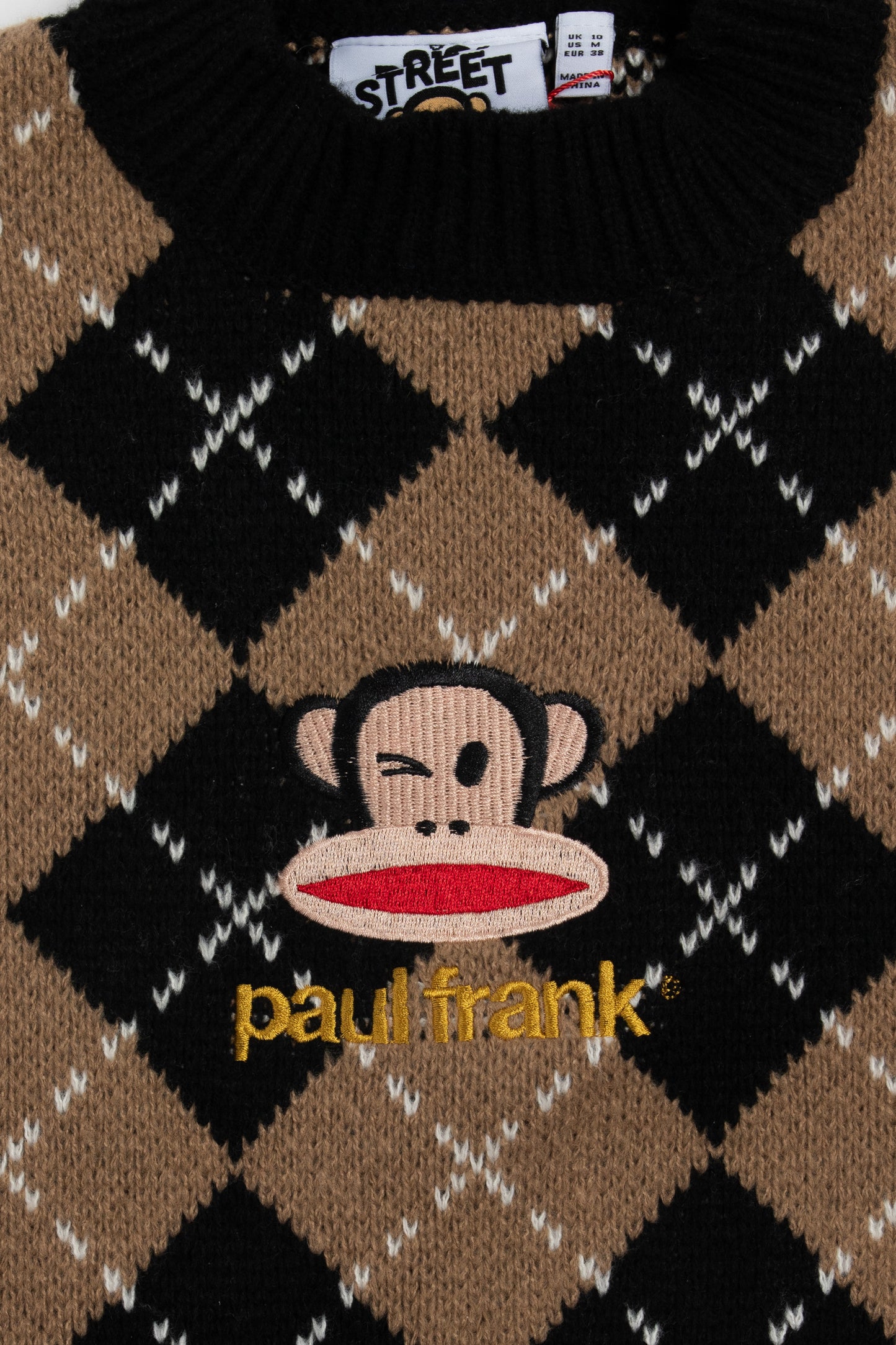 Paul Frank x Daisy St. Knitted Argyle Jumper
