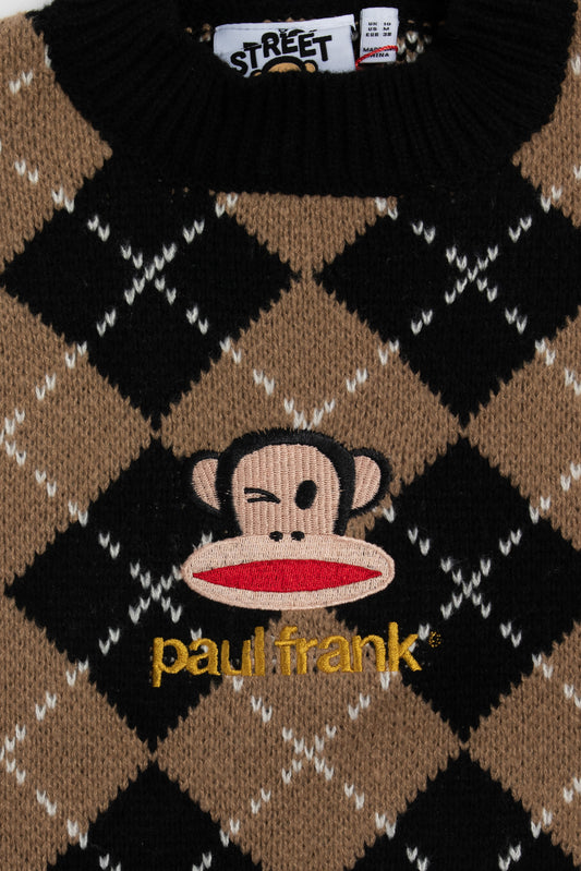 Paul Frank x Daisy St. Knitted Argyle Jumper
