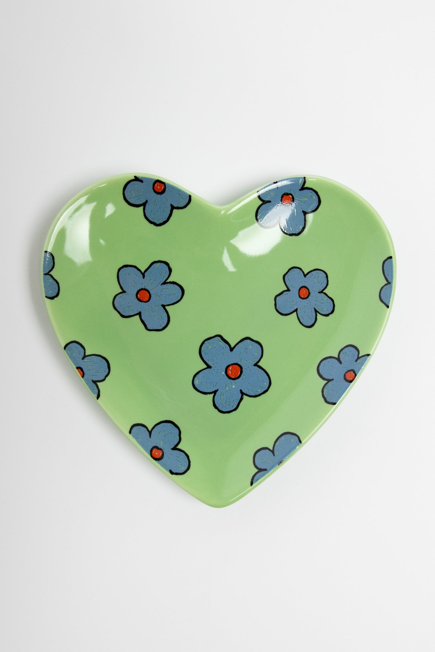 Heart Shaped Floral Trinket Tray