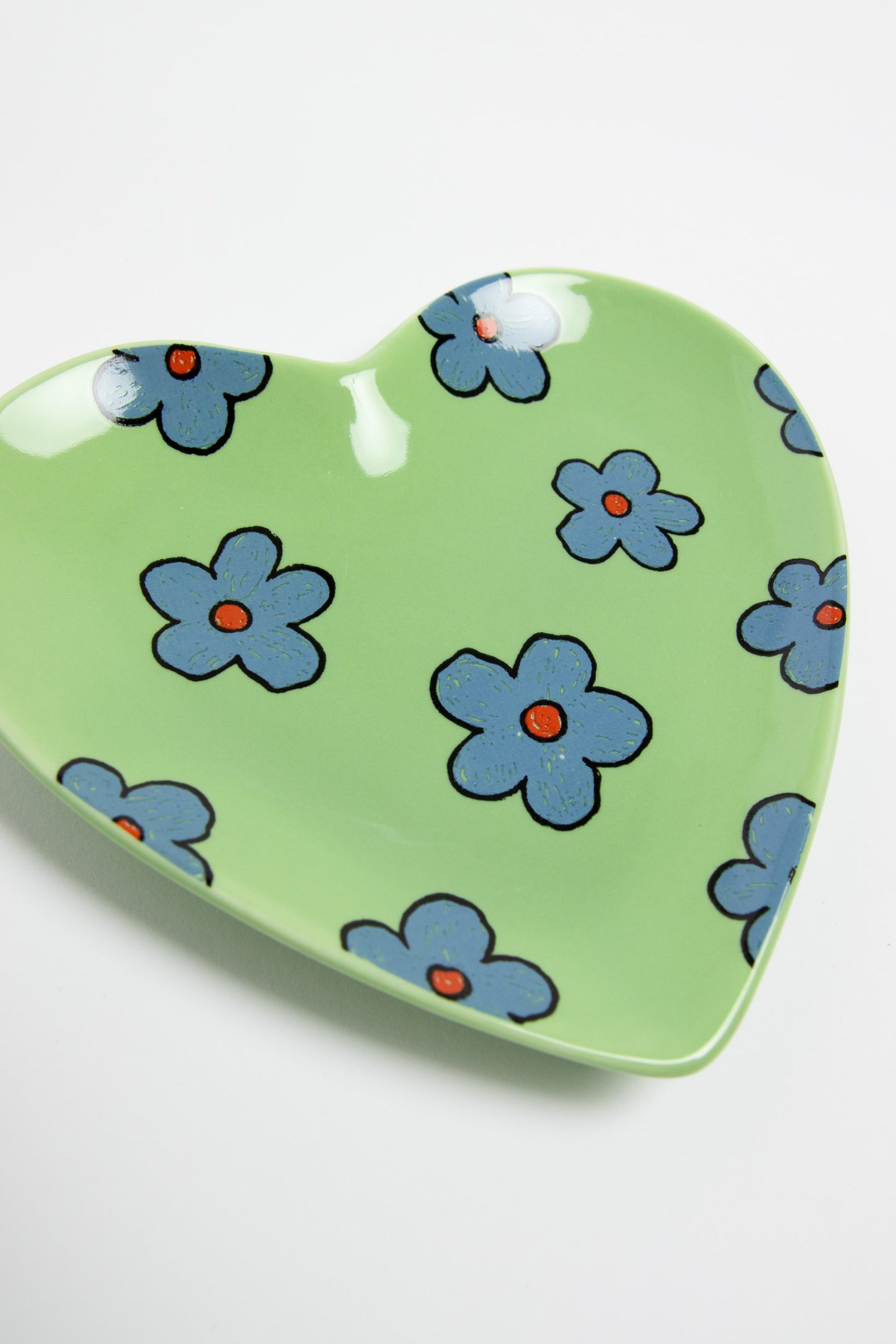 Heart Shaped Floral Trinket Tray