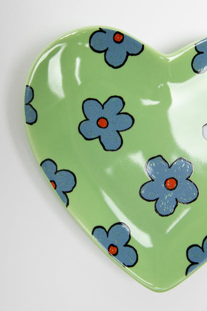 Heart Shaped Floral Trinket Tray