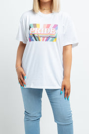 Daisy Street White Pride T-Shirt