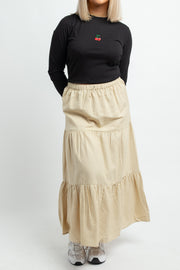 Daisy Street Linen Skirt in Beige