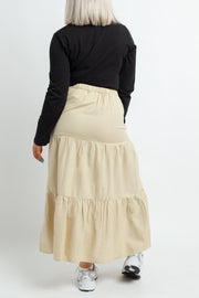 Daisy Street Linen Skirt in Beige