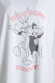 Daisy Street Looney Tunes Licensed T-shirt in White