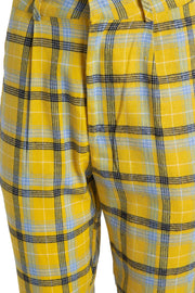 Daisy Street Cigarette Trousers in Yellow Tartan