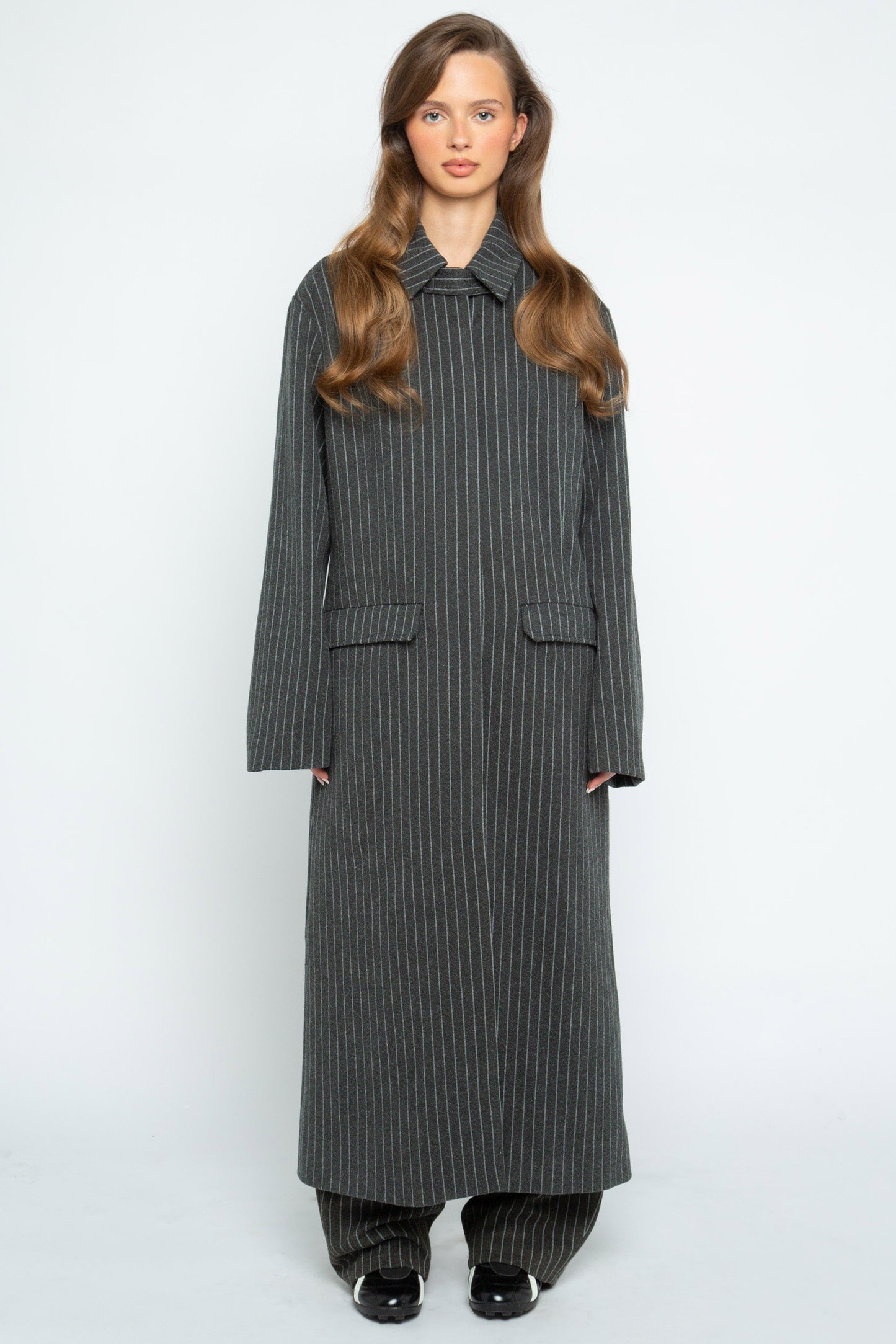 Nova Tailored Pinstripe Coat