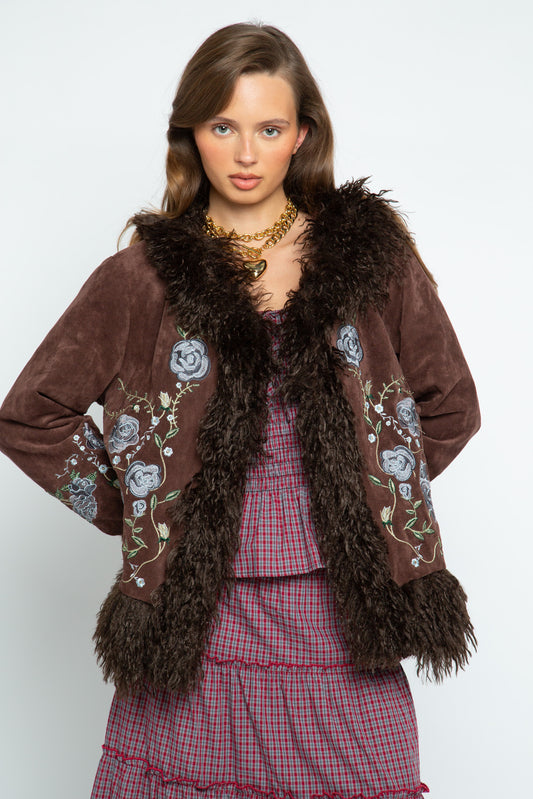 Chelsea Chocolate Penny Lane Crop Jacket