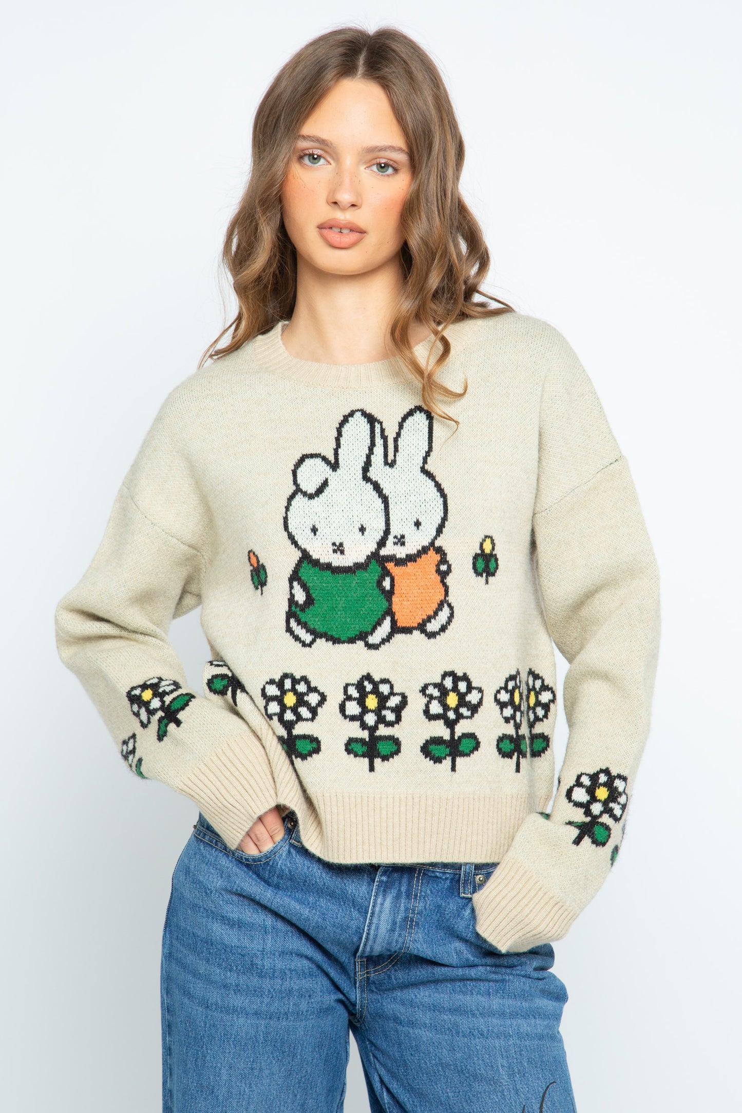 Miffy x Daisy St. Boxy Crew Neck Jumper