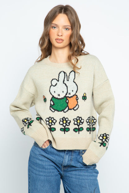Miffy x Daisy St. Boxy Crew Neck Jumper