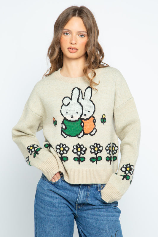 Miffy x Daisy St. Boxy Crew Neck Jumper