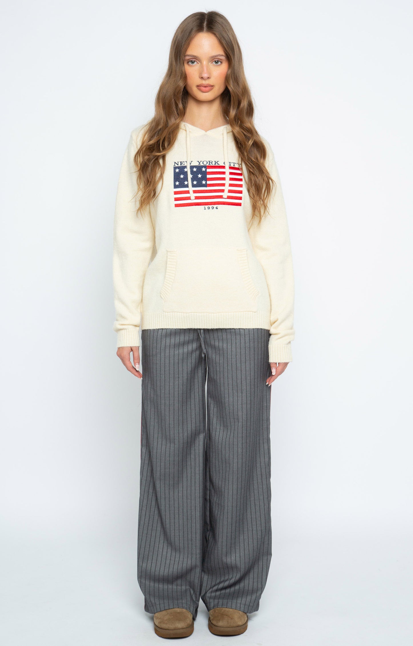 Suki Flag Applique Hoodie