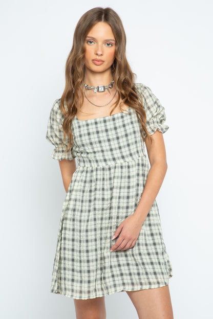 Lana Check Mini Dress