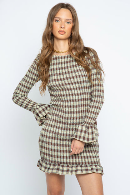 Annie Shirred Mini Dress