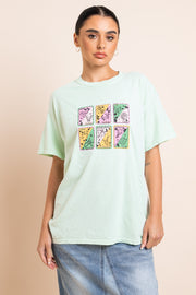 Daisy Street Tarot T-Shirt in Washed Pale Green