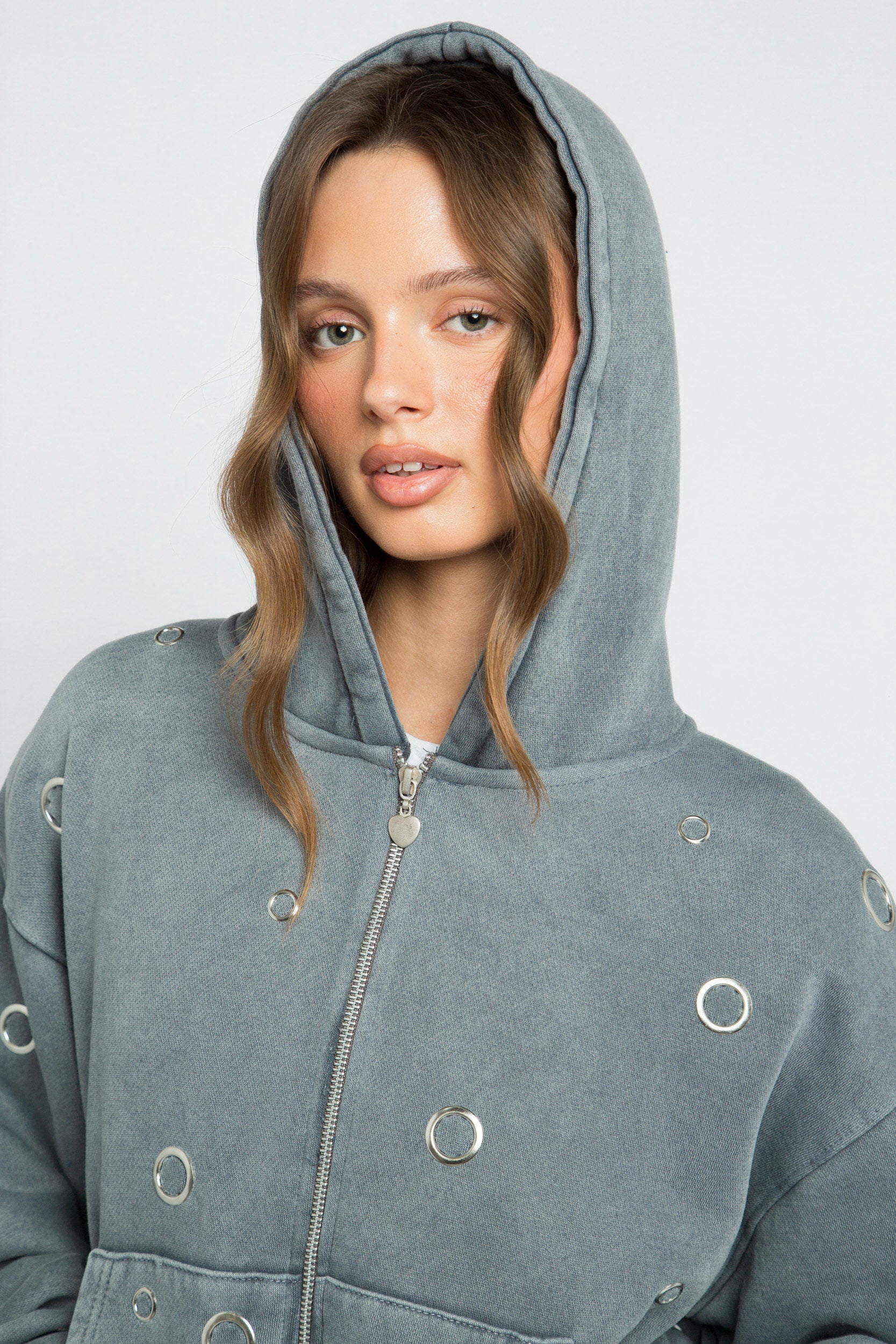 トップス OVERSIZED DS KNIT ZIP JACKET Quartz Zip Up Hoodie – Daisy Street