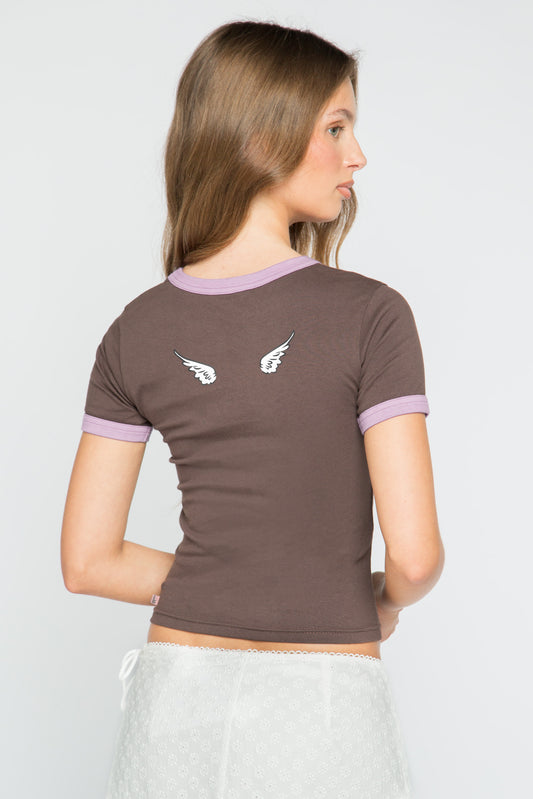 Kewpie x Daisy St. Brown Ringer Tee