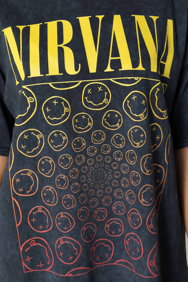 Daisy Street Licensed Relaxed T-Shirt With Nirvana Print