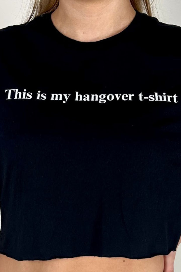 Daisy Street This Is My Hangover T-Shirt Cropped Tee