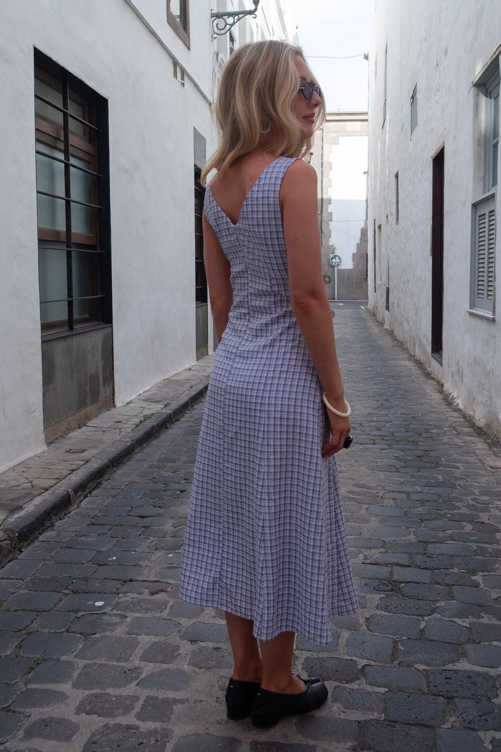 Emma Jean x Daisy St. Check Blue Midaxi Dress – Daisy Street