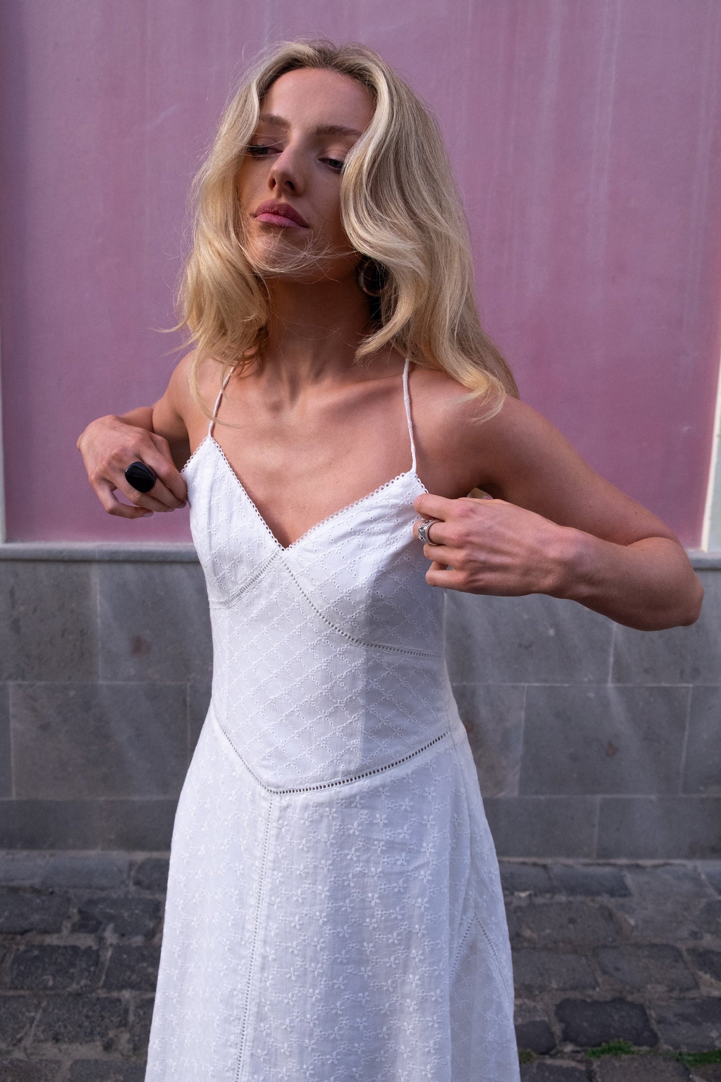 Emma Jean x Daisy St. White Broderie Midaxi Dress