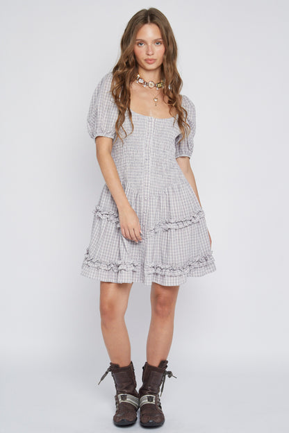 Mae Checked Mini Dress