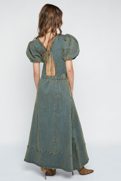 Rhea Denim Maxi Dress