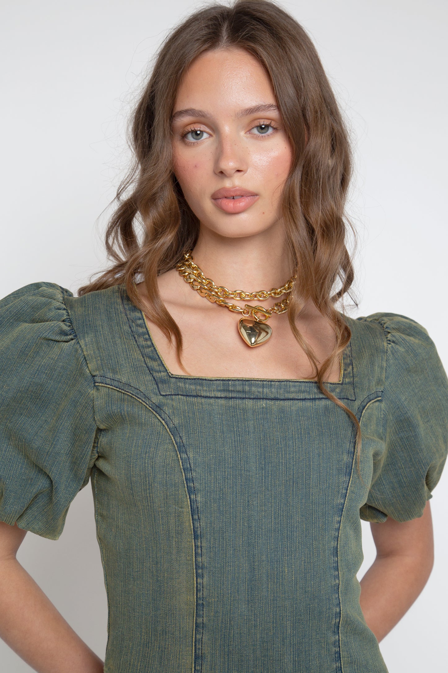 Rhea Denim Maxi Dress