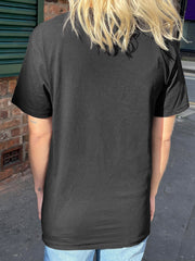 Daisy Street Relaxed T-Shirt with Night Panther Print