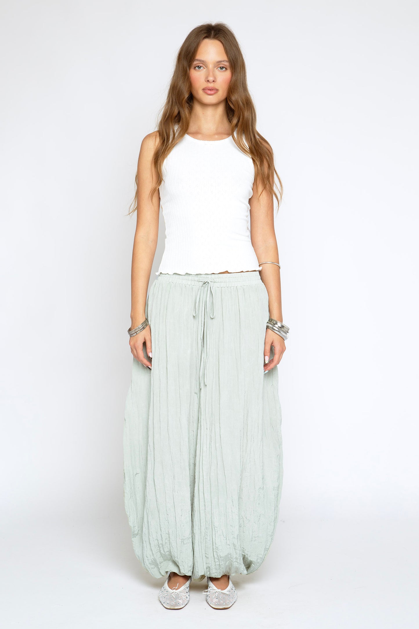 Sage Balloon Trousers
