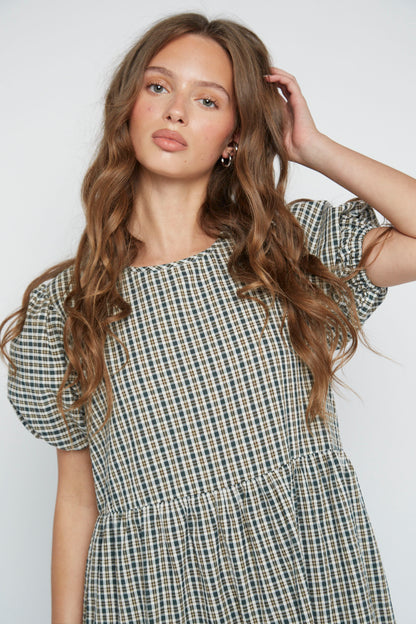 Lumi Check Maxi Dress