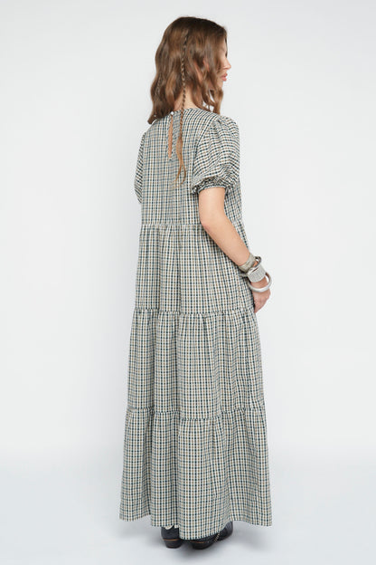 Lumi Check Maxi Dress