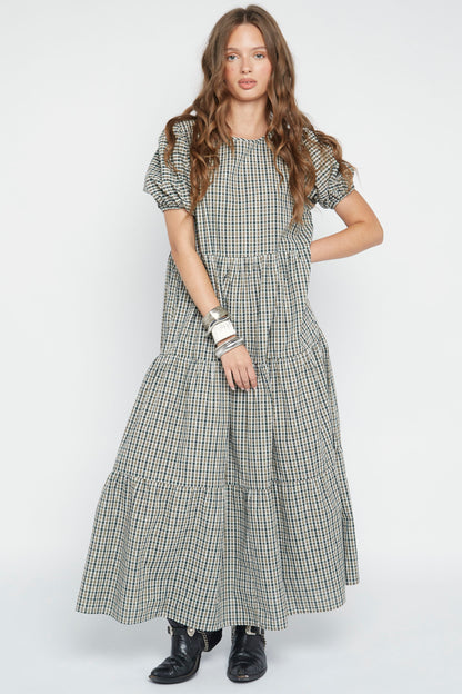 Lumi Check Maxi Dress