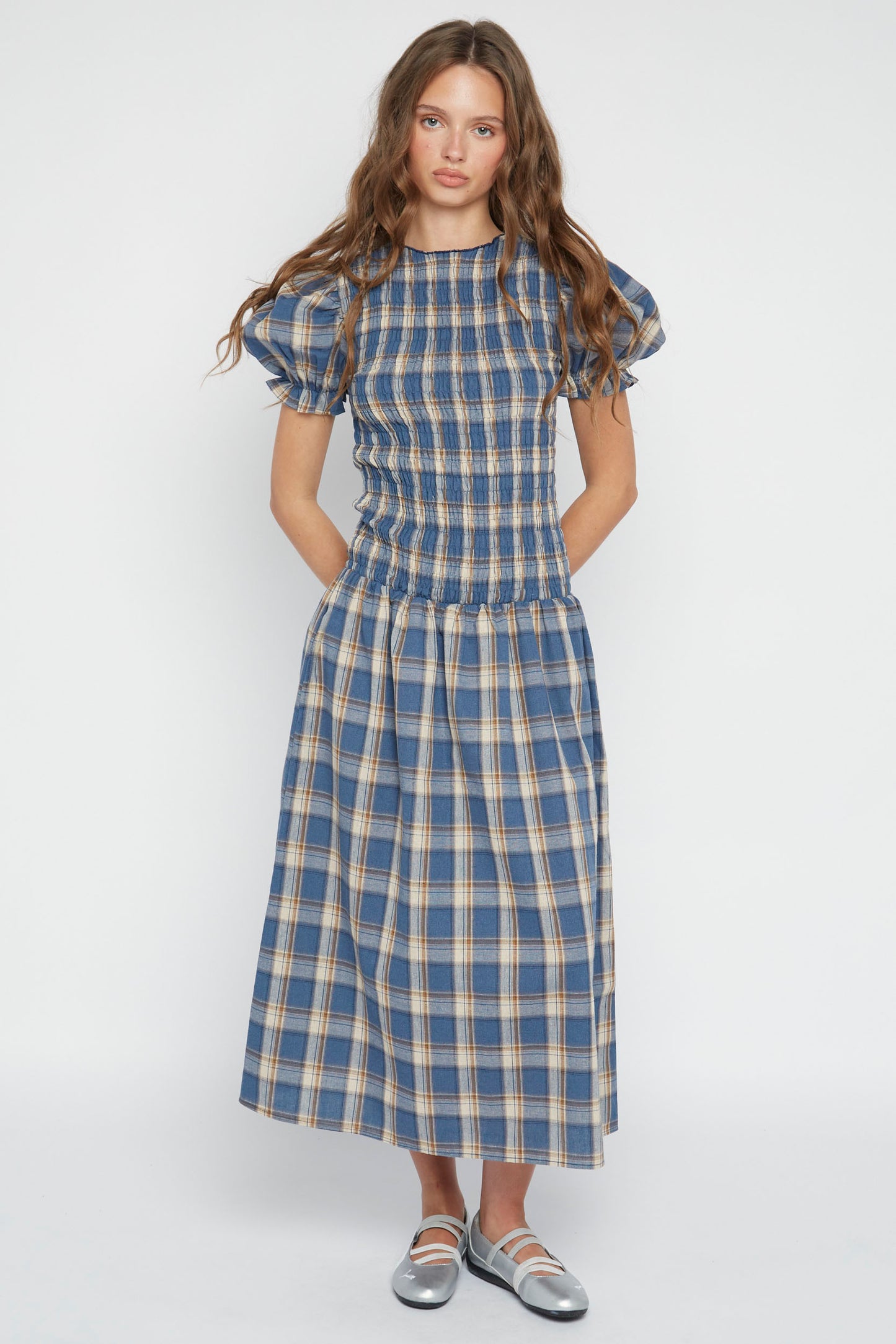 Baye Check Midi Dress