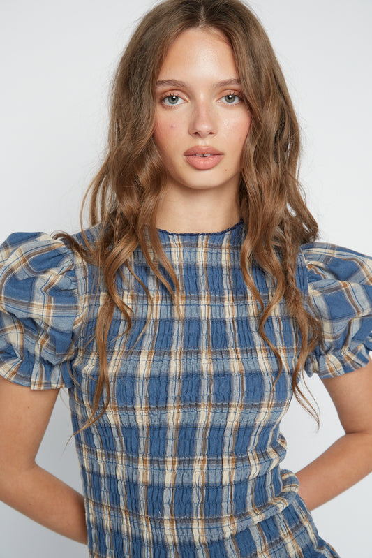 Baye Check Midi Dress