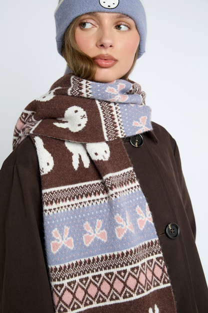 Miffy x Daisy St. Intarsia Scarf
