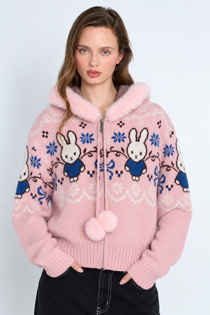 Miffy x Daisy St. Taffy Knit Hoodie