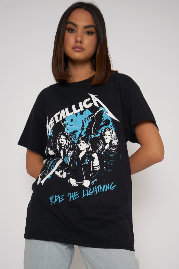 Daisy Street Licensed Relaxed T-Shirt With Metallica Print